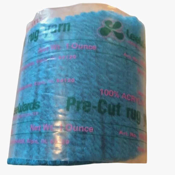 Leewards Pre Cut Rug Yarn Blue No 205 Acrylic Hook Latch France lot 2 - Picture 3 of 6